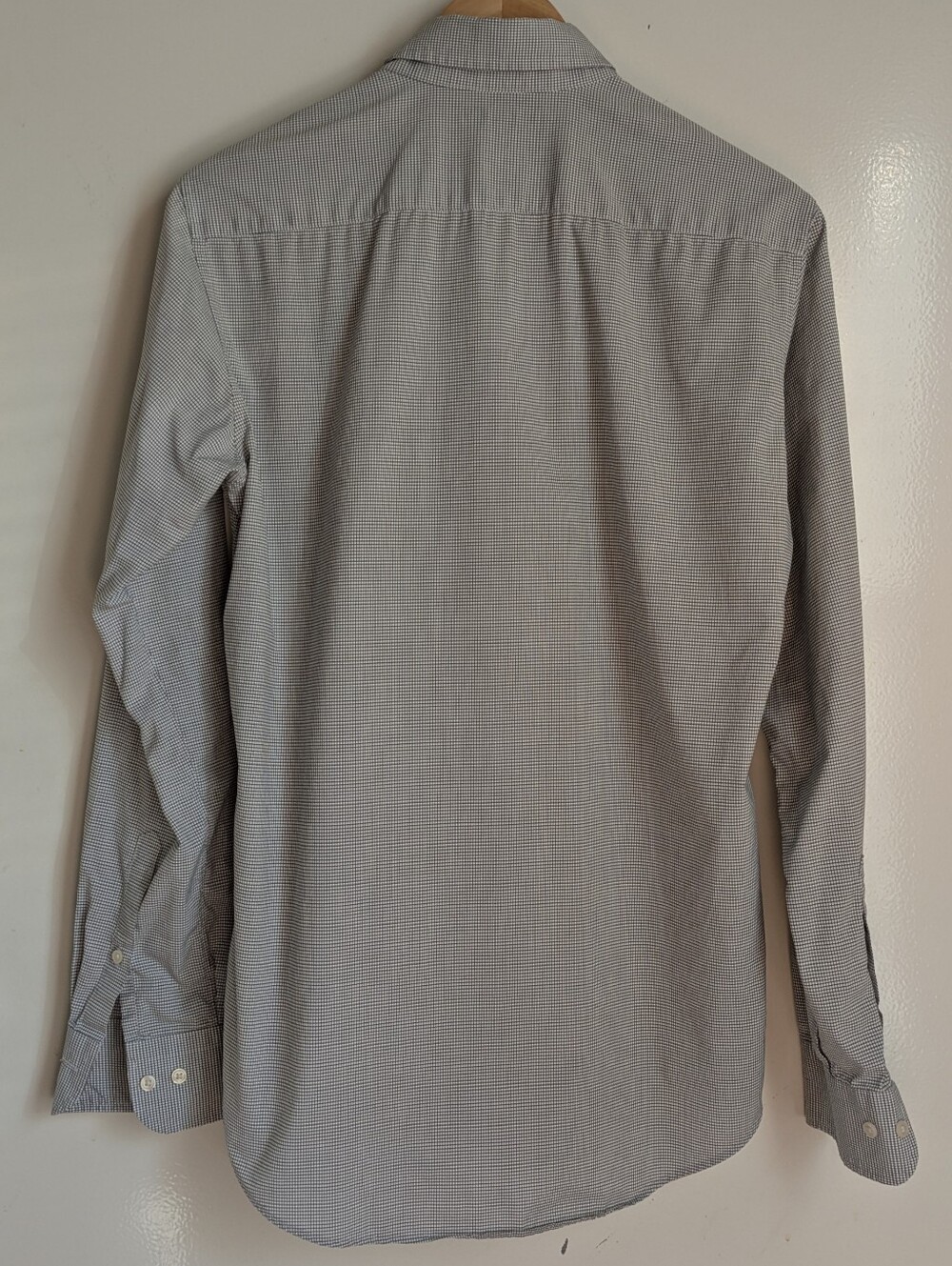 Uniqlo Bundle Slim Fit Small White Blue Plaid Button Down Long Sleeve Shirts - Picture 3 of 12